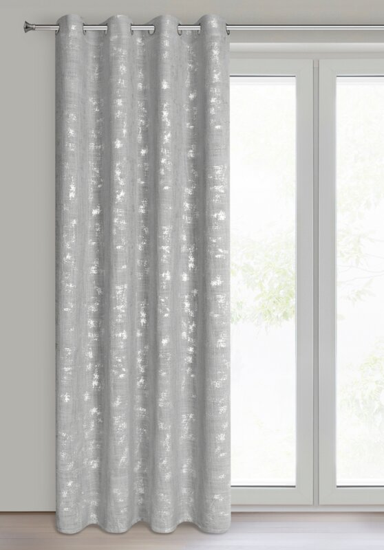 Zasłona gotowa Solana srebrna 140 x 250 cm – zaciemnia pomieszczenie