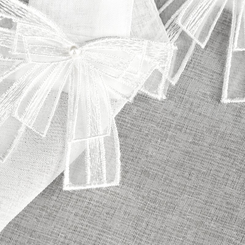 Firana gotowa Alexandra na szelkach biała 150 X 60 cm – urocza dekoracja