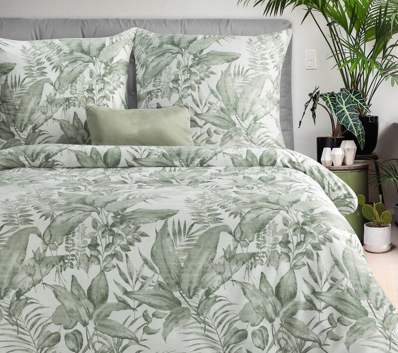 Pościel satynowa Spring miętowa 160 x 200 cm – dla spokojnego snu