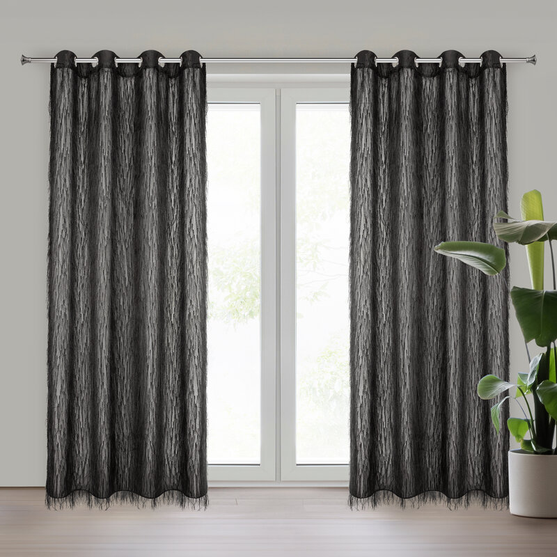 Zasłona gotowa Aurora czarna 140 x 250 cm – zaciemniająca sypialnię