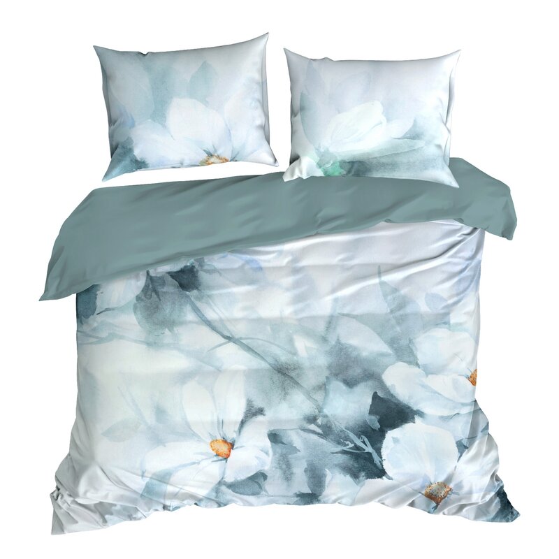 Pościel Eva Minge Bloom miętowa 220 X 200 CM – miękka i komfortowa