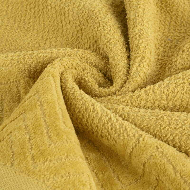 Ręcznik welurowy Loren musztardowy 70 x 140 cm – miękki i chłonny