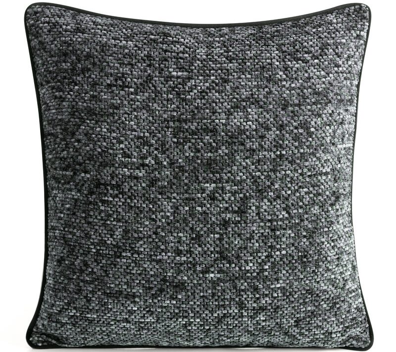 Poszewka dekoracyjna BARI 02 stalowa 45 x 45 cm – doda głębi wnętrzu