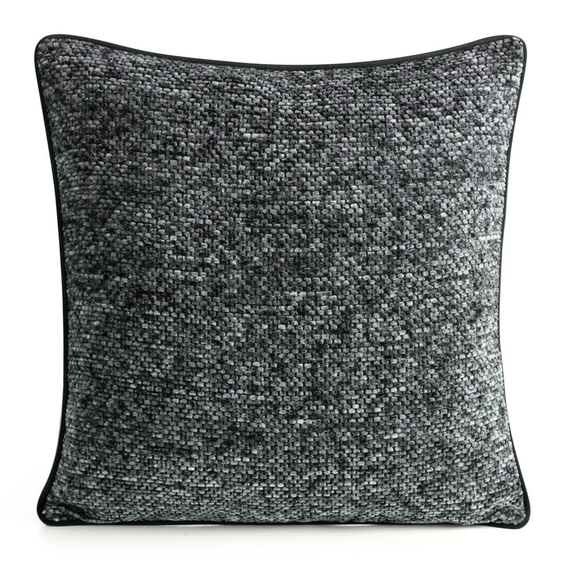 Poszewka dekoracyjna BARI 02 stalowa 45 x 45 cm – doda głębi wnętrzu