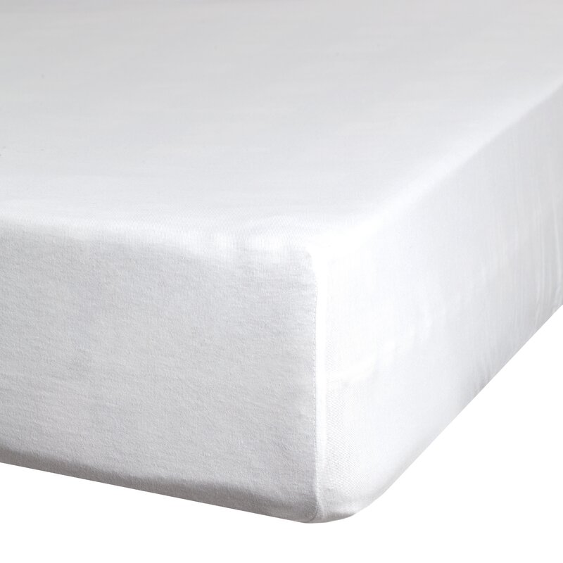 Prześcieradło jersey kremowe 220 x 200 x 30 cm – gładkie i miękkie