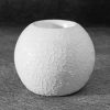 Świecznik ceramiczny Riso biały O 9 x 8 cm – doda przytulności