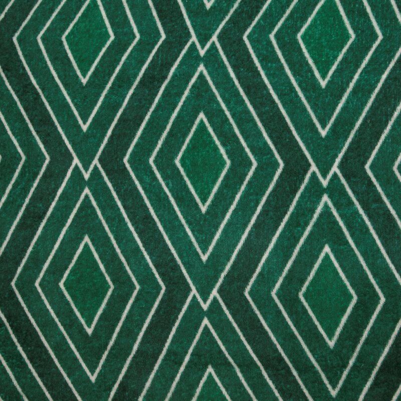 Koc flano Geo zielony 150 x 200 cm – miękki i ciepły