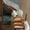 Obraz ręcznie malowany abstrakcyjny miętowy 70 X 100 CM – dla świeżych wnętrz