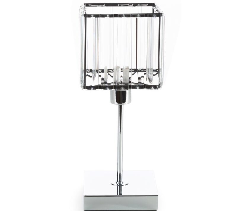Lampa stołowa transparentna O 13 x 31 cm – subtelny blask