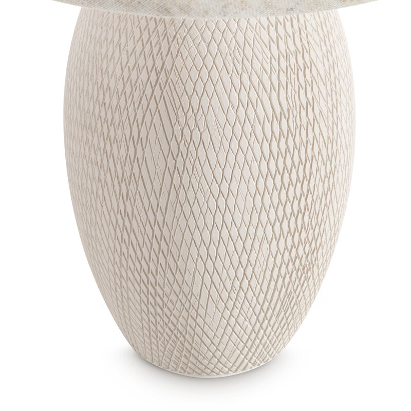 CERAMIKA 23 X 23 X 39 CM KREMOWY