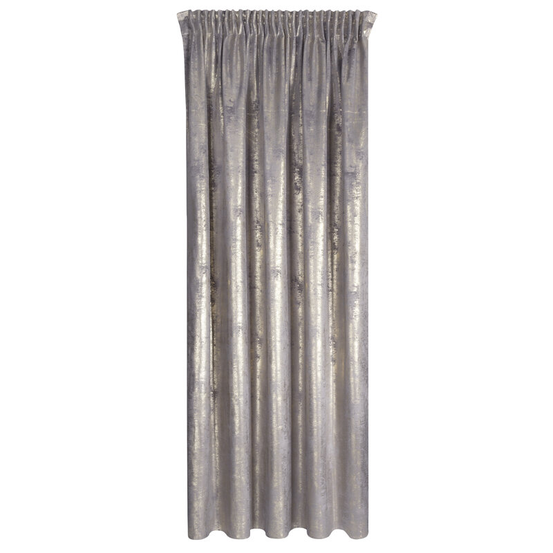 Zasłona gotowa Renia stalowa 140 x 270 cm – zaciemnia pomieszczenie