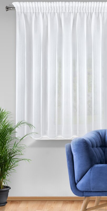 Firana gotowa Mirea biała 350 X 150 CM – dodaje lekkości i blasku