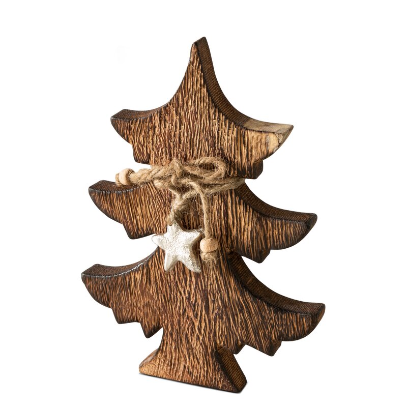 FIGURKA ŚWIATECZNA D17 15 X 2 X 20 CM BRĄZOWY