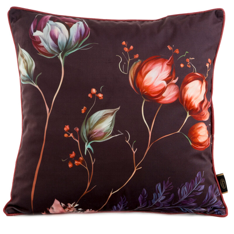 Poszewka welwetowa CEGLASTA 45X45 cm – doda głębi aranżacji