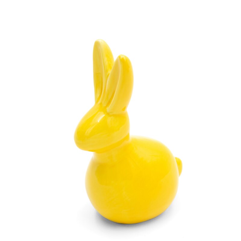 Figurka wielkanocna królik żółty 9x6x14 cm – wniesie radość