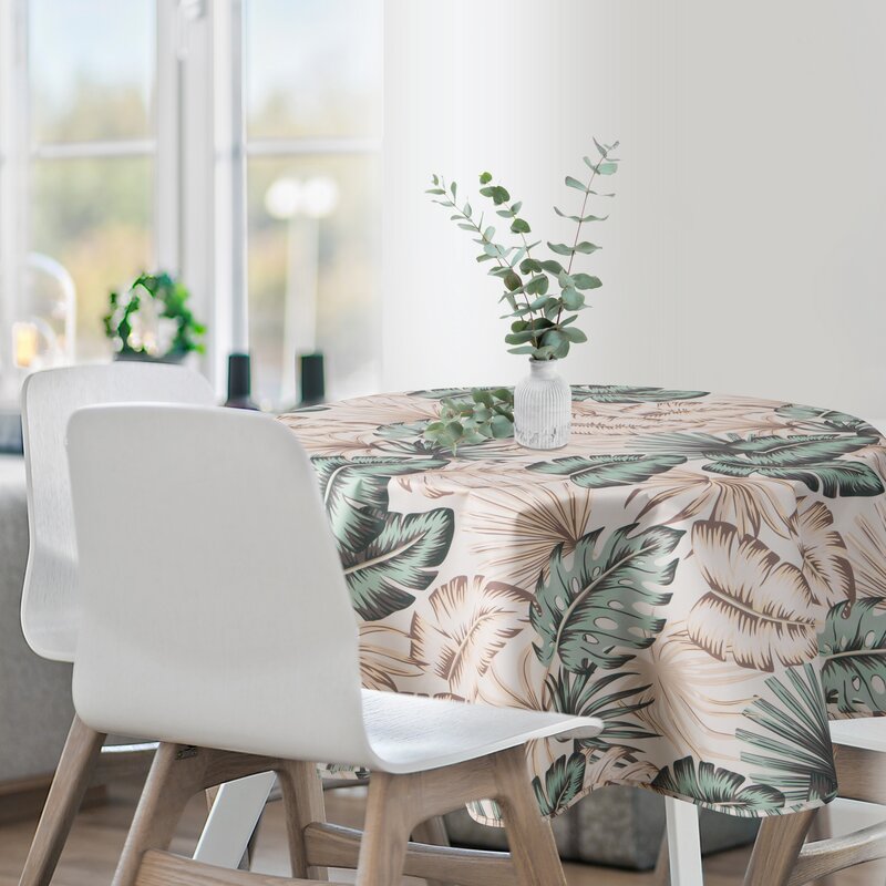 Obrus tarasowy Garden kremowy O 150 cm – dodaje uroku aranżacji