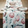 Obrus tarasowy Garden biały 40 x 180 cm – idealny na taras