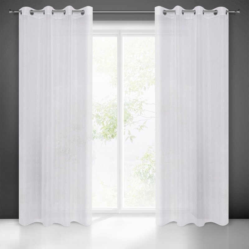 Firana gotowa Emma biała 140 x 250 cm – rozświetla wnętrze