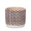 Doniczka ceramiczna kremowa fi 11 x 10 cm – do ulubionych roślin
