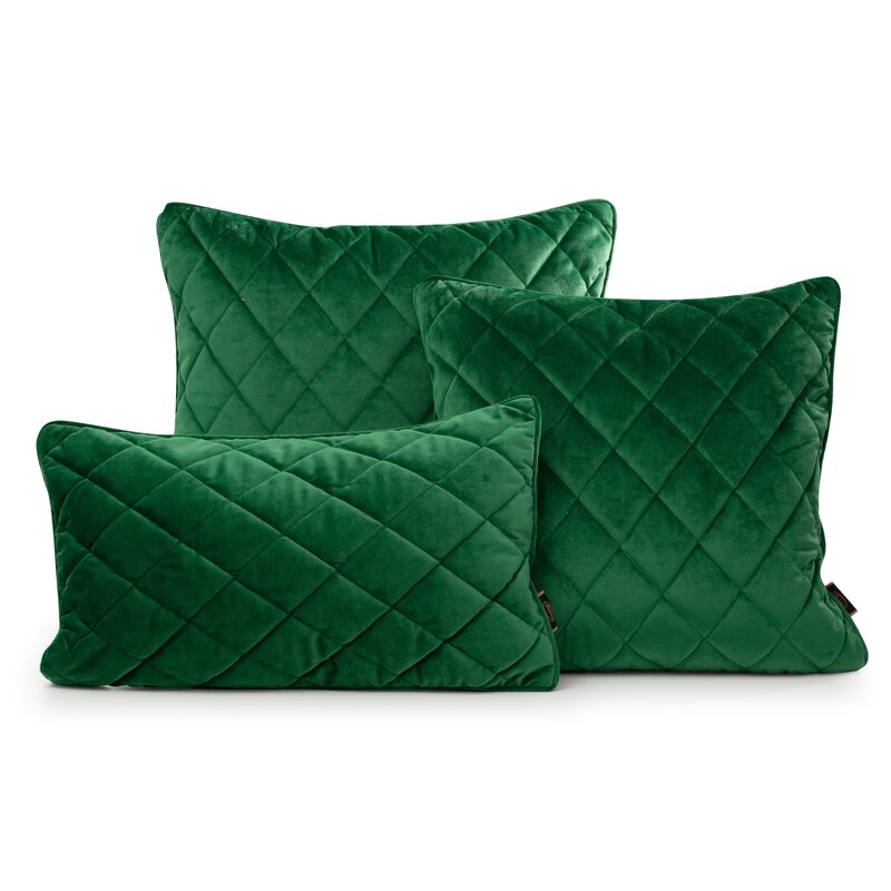 Poszewka velvet ciemnozielona 45 x 45 cm – doda przytulności