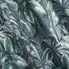 Zasłona gotowa Palermo szara 140 X 250 cm – welwetowa, wzór liści