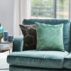 Poszewka welwetowa granatowa 45 x 45 cm – dodatek na kanapę