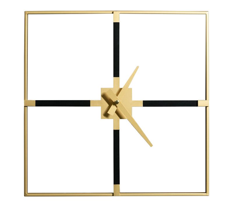 Zegar ścienny nowoczesny czarny 80 x 80 x 5 cm – stylowy akcent w salonie