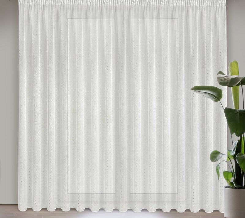 Firana gotowa Sibel biała 300 x 250 cm – rozprasza światło