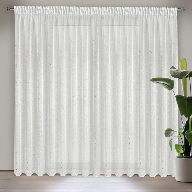 Firana gotowa Sibel biała 300 x 250 cm – rozprasza światło