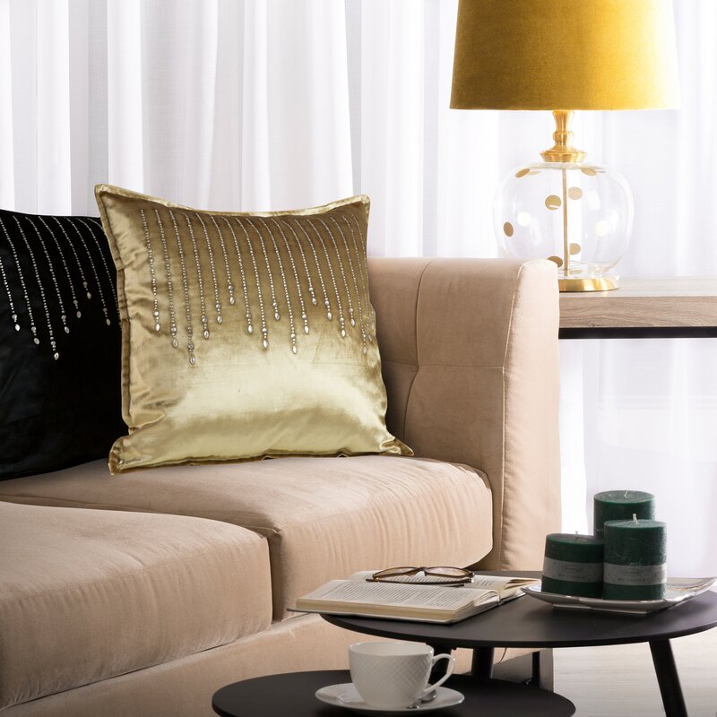 Poszewka velvet niebieska 45 x 45 cm – doda blasku wnętrzu