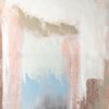 Obraz ręcznie malowany abstrakcyjny pudrowy róż 60 X 80 cm – tworzy harmonijny nastrój
