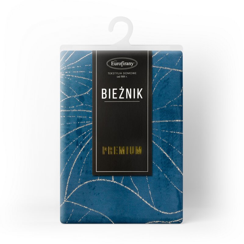 Obrus błyszczący BLINK 18 granatowy 35 x 140 cm – idealny na stół