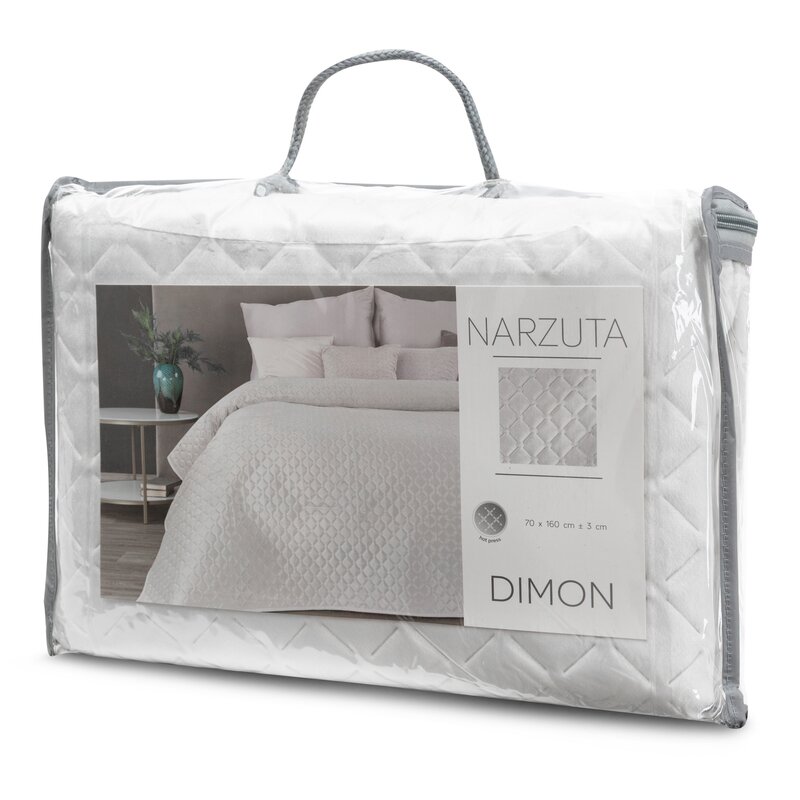 Narzuta velvet Dimon biała 220 x 240 cm – dodaje przytulności