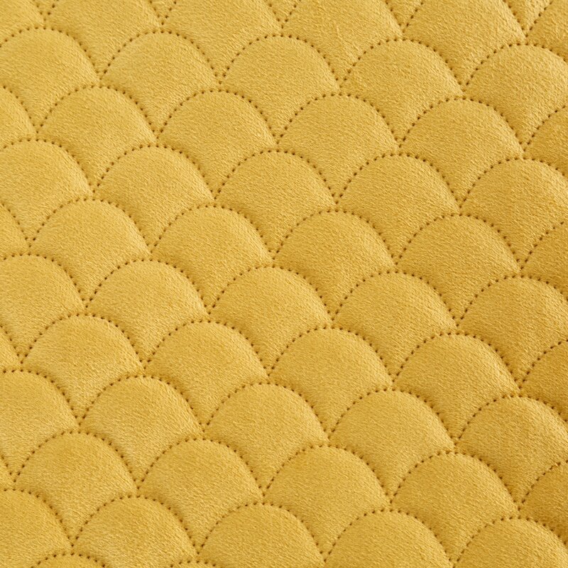 Narzuta velvet Ariel musztardowa 220 x 240 cm – doda ciepła sypialni