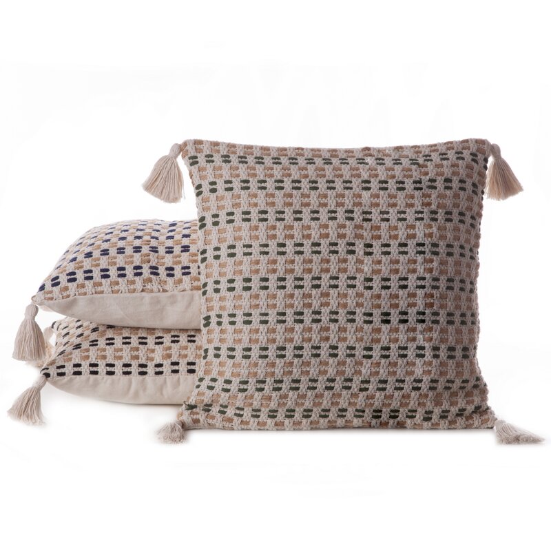 Poszewka boho kremowa 45 x 45 cm – doda przytulności