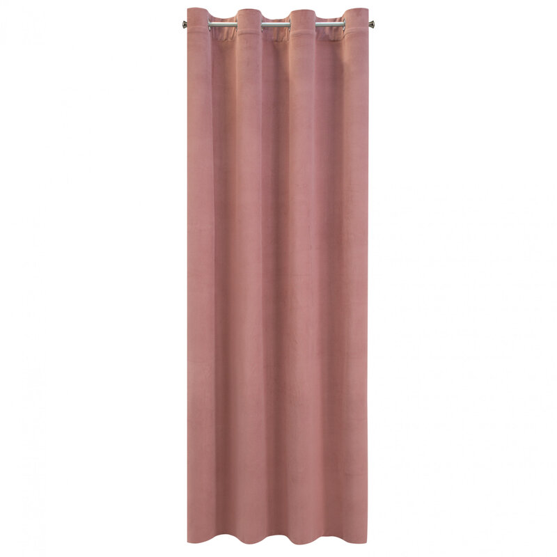 Zasłona welwetowa MILO różowa 140 X 250 cm – miękka i przytulna