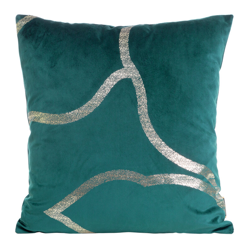 Poszewka dekoracyjna ciemnoturkusowa 45 x 45 cm – doda blasku