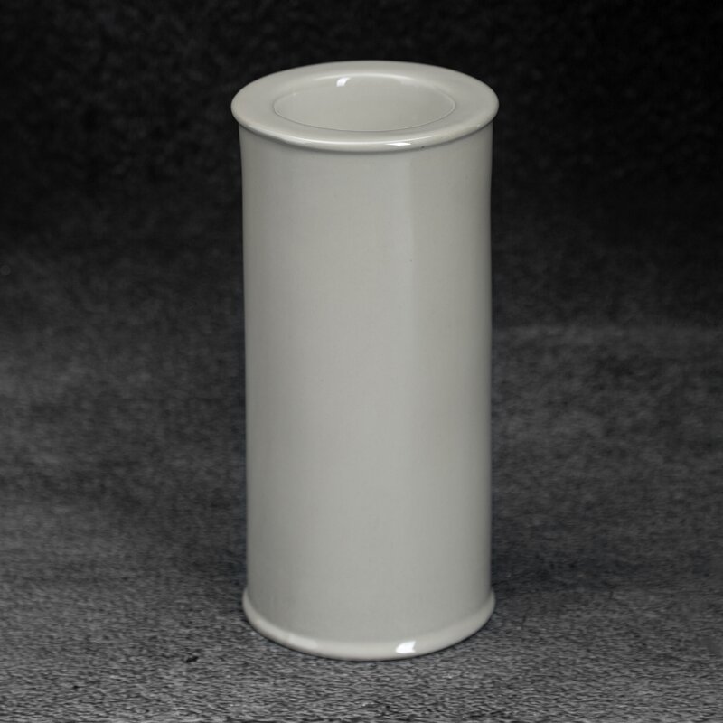Świecznik ceramiczny perłowy fi 7 x 15 cm – wprowadza spokój