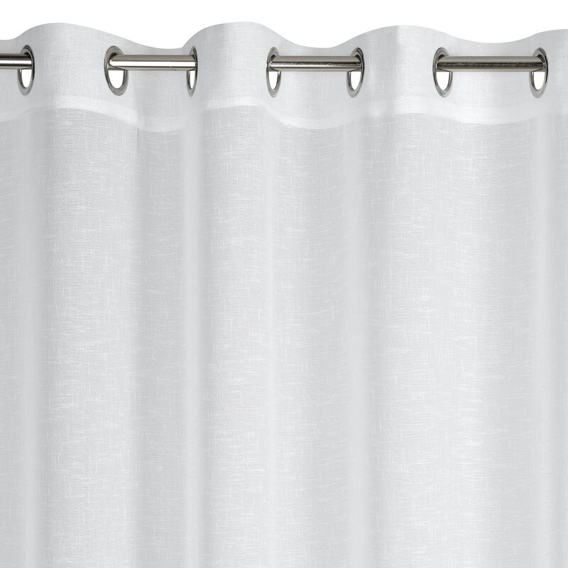 Firana gotowa biała 140 x 250 cm – rozjaśnia wnętrze
