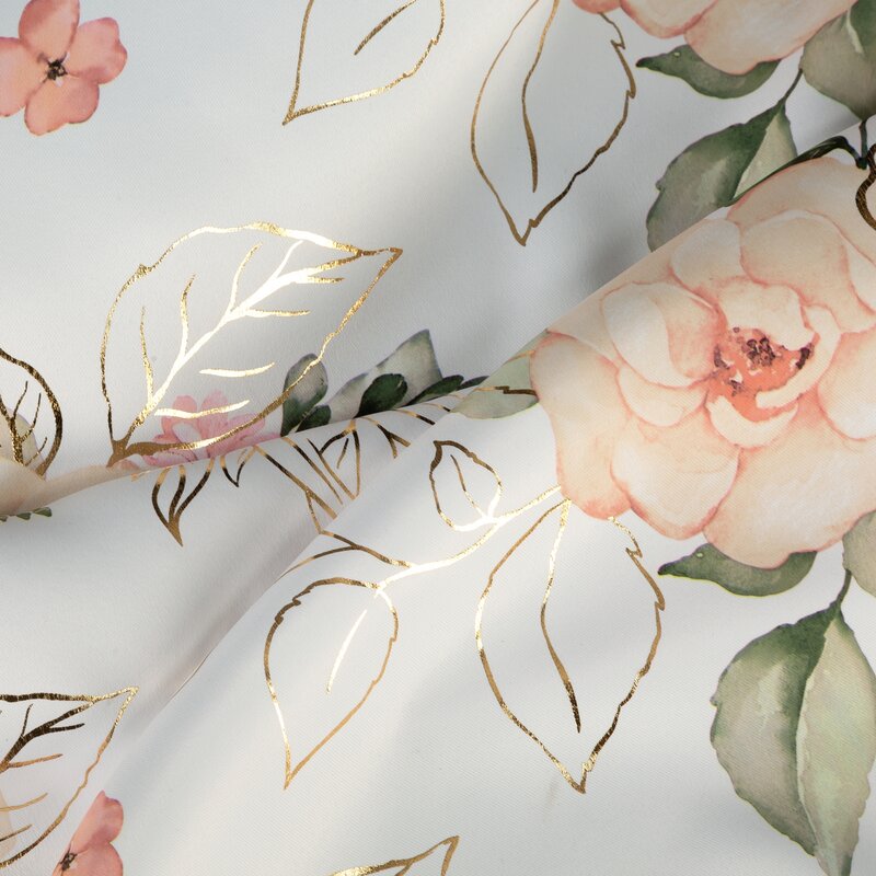 Zasłona gotowa Dimout Rose biała 135 X 270 CM – zapewnia prywatność