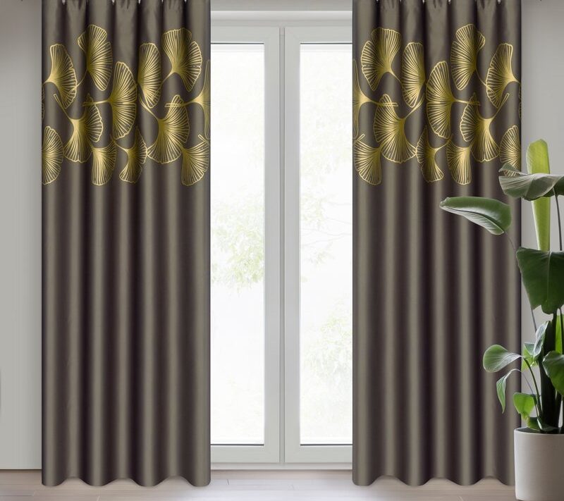 Zasłona gotowa Harmony brązowa 140 X 250 cm – zaciemnia i chroni prywatność