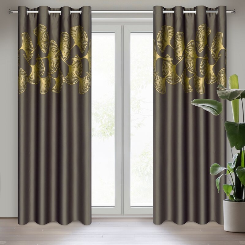 Zasłona gotowa Harmony brązowa 140 X 250 cm – zaciemnia i chroni prywatność