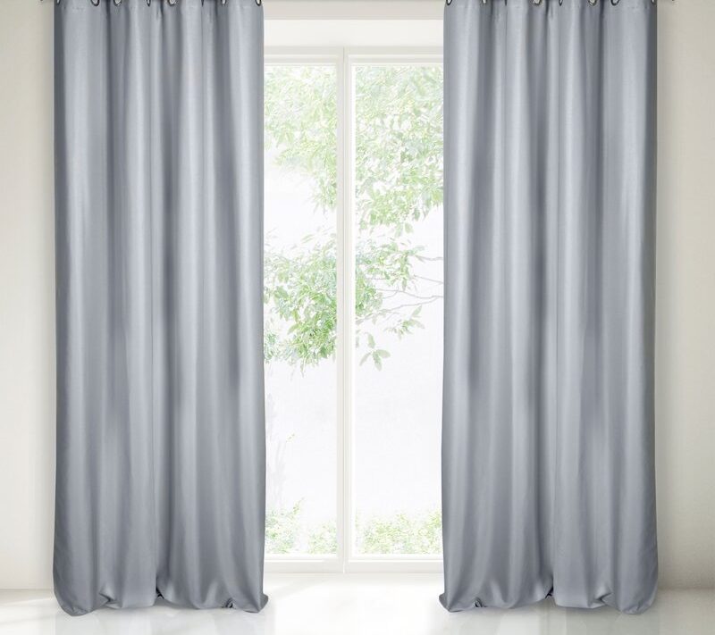 Zasłona gotowa ESSME srebrna 140 X 250 CM – nowoczesny blask