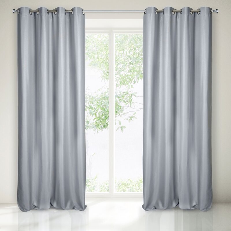 Zasłona gotowa ESSME srebrna 140 X 250 CM – nowoczesny blask