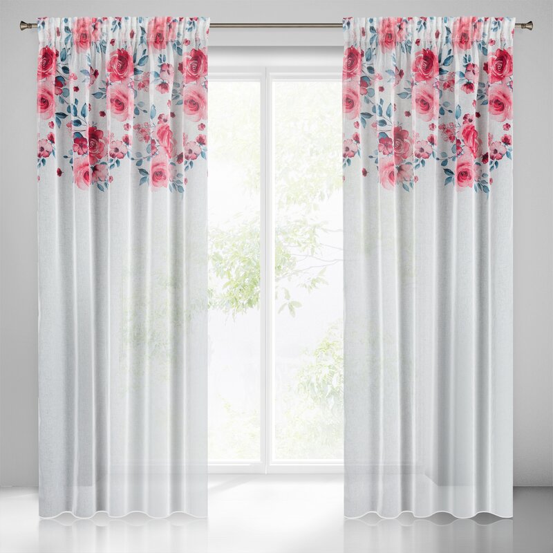 Zasłona gotowa Eden biała 140 X 270 CM – lekka i zwiewna