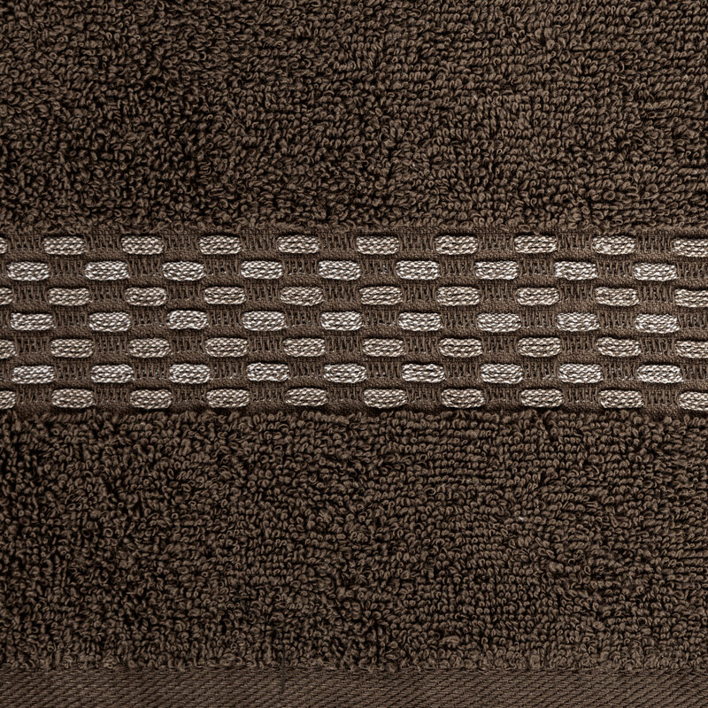 Ręcznik żakard Riva brązowy 50 x 90 cm – miękki i chłonny