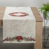 Obrus gobelinowy świąteczny naturalny 45x140 cm – trwały i łatwy w czyszczeniu