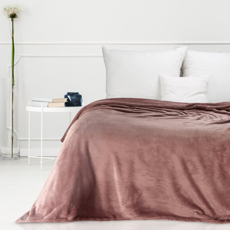 Koc flanelowy D91 Cindy5 ceglasty 170 x 210 cm – ciepłe otulenie
