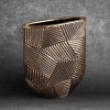 Wazon ceramiczny Emmi czarny 21 x 9 x 28 cm – na suszone kwiaty