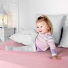 Prześcieradło frotte pudrowy róż 220x200 cm – miękkie i stabilne